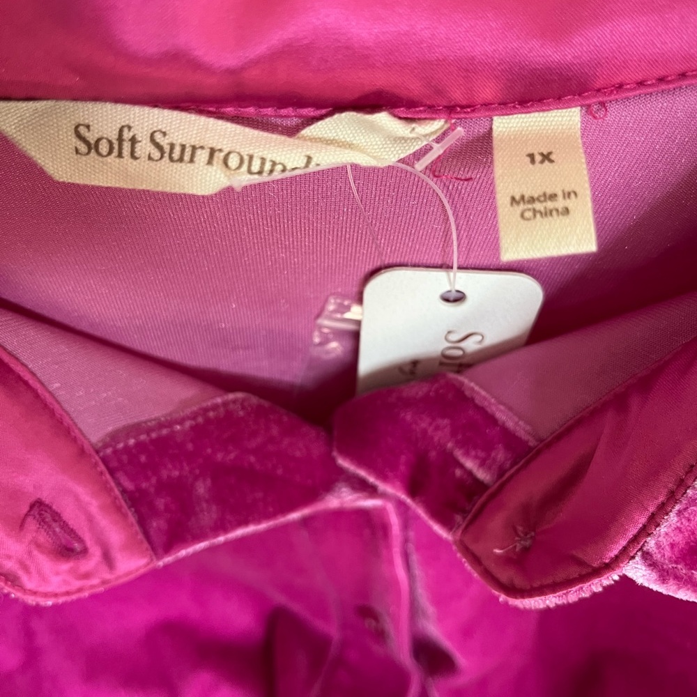 Soft Surroundings Pink Velvet Tunic - Picture 4 of 5